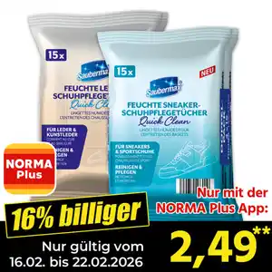 Saubermax Feuchte Schuhpflegetücher