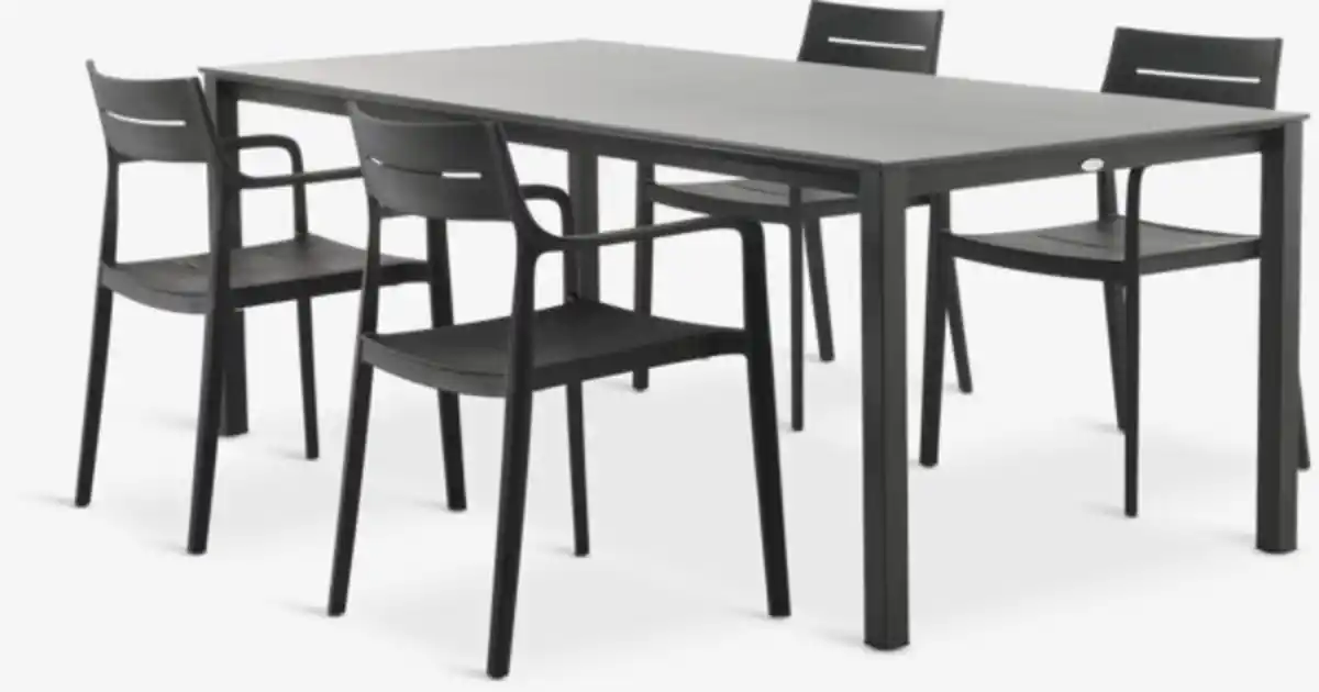 Bild 1 von LANGET L207 Tisch + 4 INGSTRUP Stühle schwarz