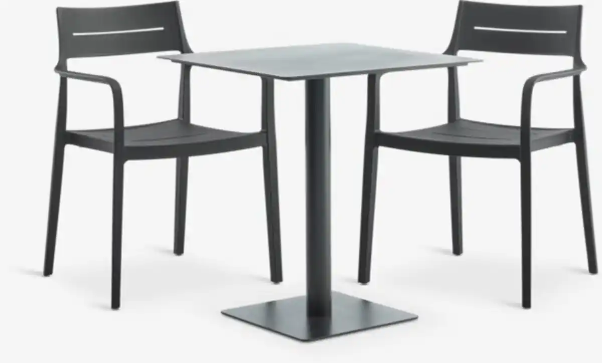 Bild 1 von KAPPRUET L65 Tisch + 2 INGSTRUP Stühle schwarz