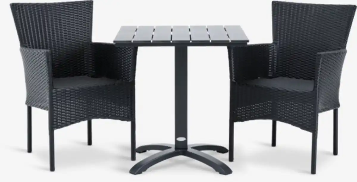 Bild 1 von HOBRO L70 Tisch + 2 AIDT Stuhl schwarz