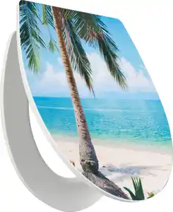 Primaster WC-Sitz mit Absenkautomatik Karibik weiß blau