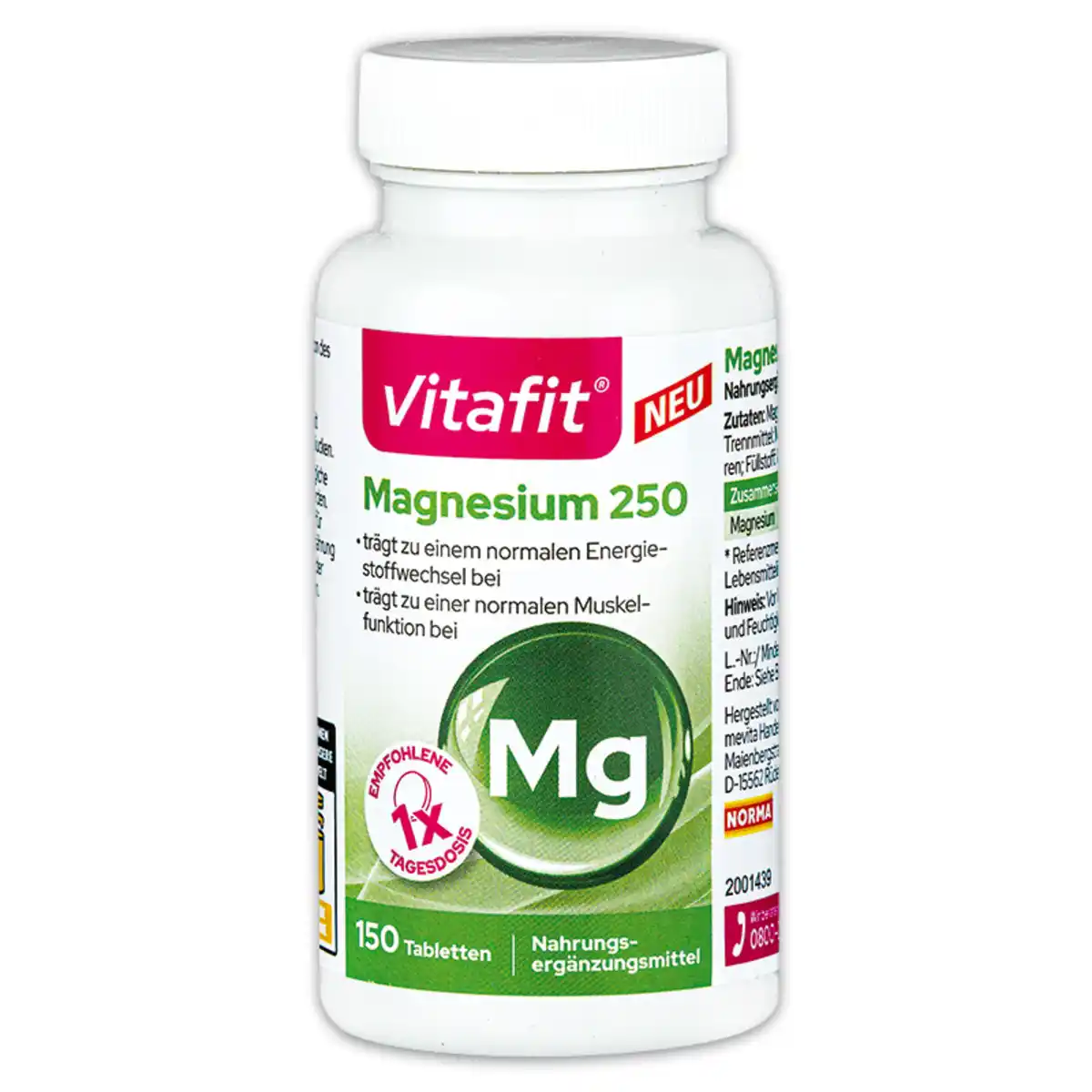 Bild 2 von Vitafit Magnesium 250/ Calcium + D3 Tabletten