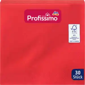 Profissimo Servietten rot (33 x33 cm), 30 St