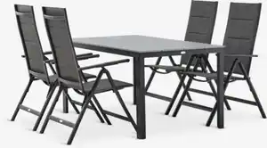 MARIELYST L150 Tisch + 4 MYSEN Stühle grau