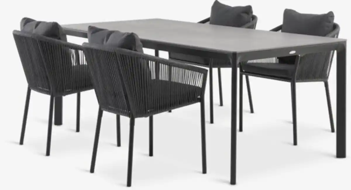 Bild 1 von KUMLA L200 Tisch + 4 GILJA Stühle grau