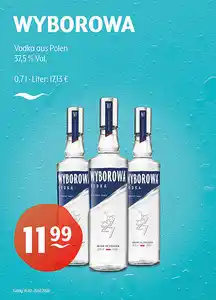 WYBOROWA Vodka aus Polen 37,5 % Vol.