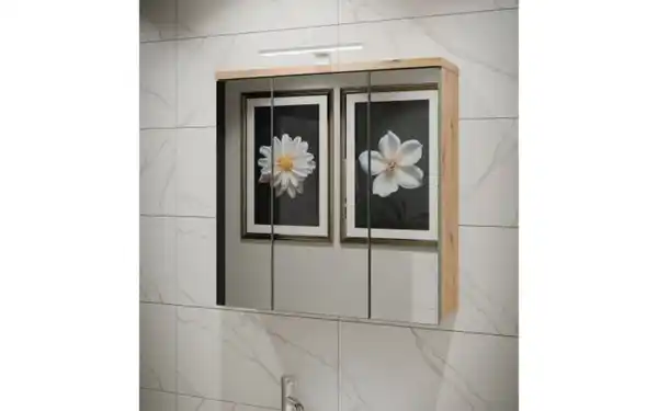 Bild 3 von Forte - Spiegelschrank Veris, Artisan Eiche-Nachbildung/salbeifarbig