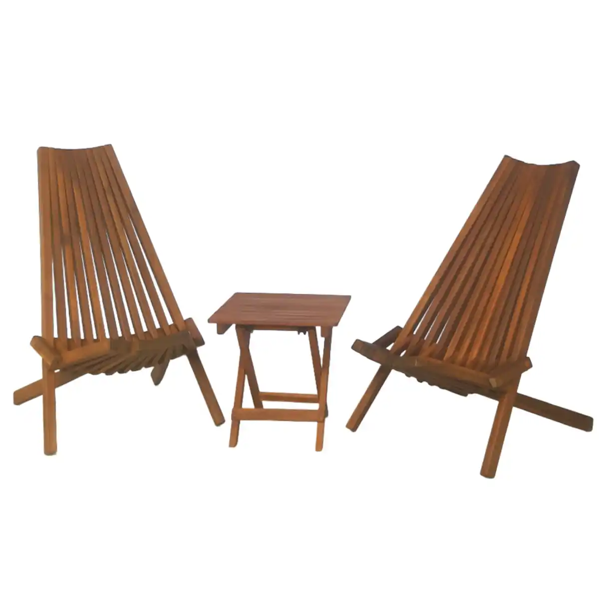 Bild 4 von 2er Set Holzliegestuhl mit Tisch aus Akazie klappbar