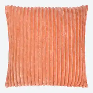 Kissenhülle mit Flanell-Streifen, ca. 40x40 cm