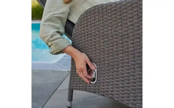 Bild 3 von Wiemann - Garten-Positionsstuhl Barcelona, grau/schwarz