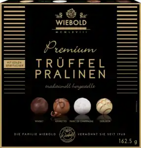 Wiebold Premium Trüffel Pralinen mit Alkohol, 162,5 g