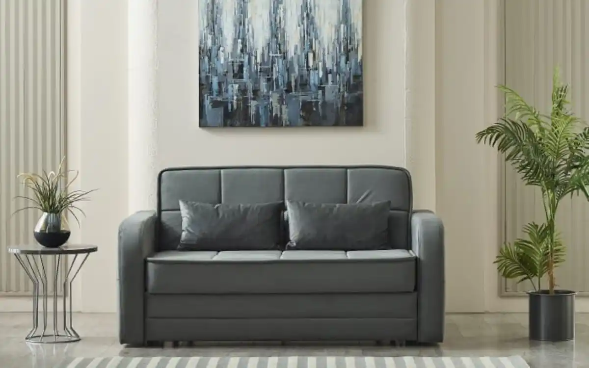 Bild 1 von Schlafsofa Moleron, dunkelgrau, 145 x 194 cm