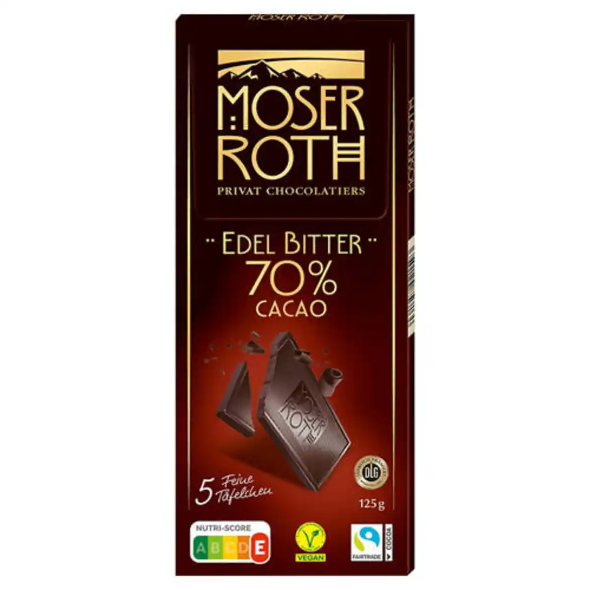 Bild 1 von MOSER ROTH Dunkle Schokolade 125 g, Edelbitter 70 % Kakao