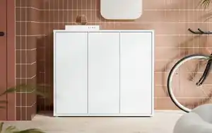 Forte - Schuhschrank Alice Springs, grau, inkl. Push-to-Open Funktion