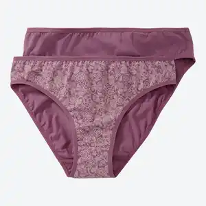 Damen-Minislip mit hohem Baumwollanteil, 2er-Pack