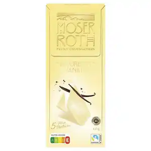 MOSER ROTH Helle Schokolade 125 g, Bourbon-Vanille