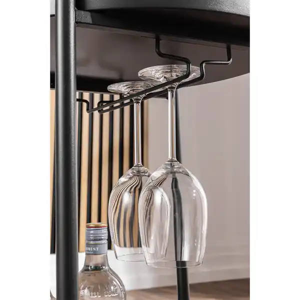 Bild 4 von Bartisch aus Eisen mit Getränkehalterung, ca. 40 x 75 cm - Charcoal