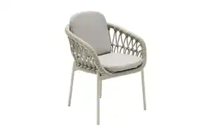 Schöner Wohnen Kollektion - Gartenstuhl Bari, taupe/dunkelgrau, inkl. Kissen