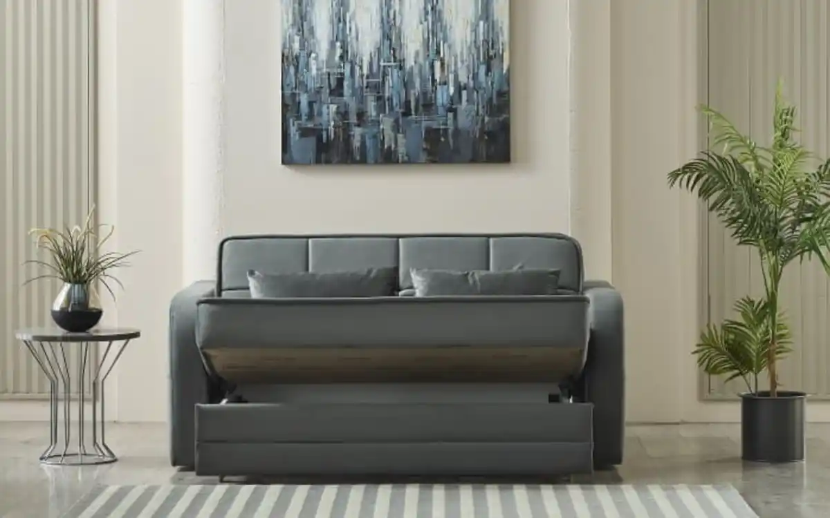 Bild 2 von Schlafsofa Moleron, dunkelgrau, 145 x 194 cm