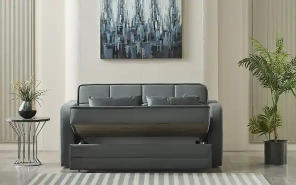 Bild 2 von Schlafsofa Moleron, dunkelgrau, 145 x 194 cm