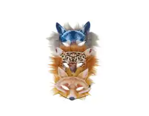 Tiermaske mit Fell