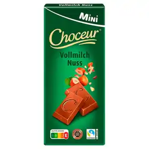 CHOCEUR Mini Tafeln 200 g, Vollmilch-Nuss
