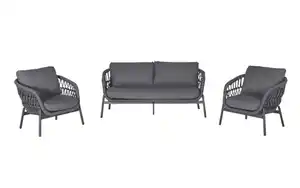 Schöner Wohnen Kollektion - Gartenmöbelset Bari, anthrazit/dunkelgrau, 3-teilig