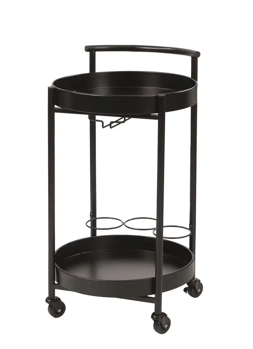 Bild 1 von Bartisch aus Eisen mit Getränkehalterung, ca. 40 x 75 cm - Charcoal