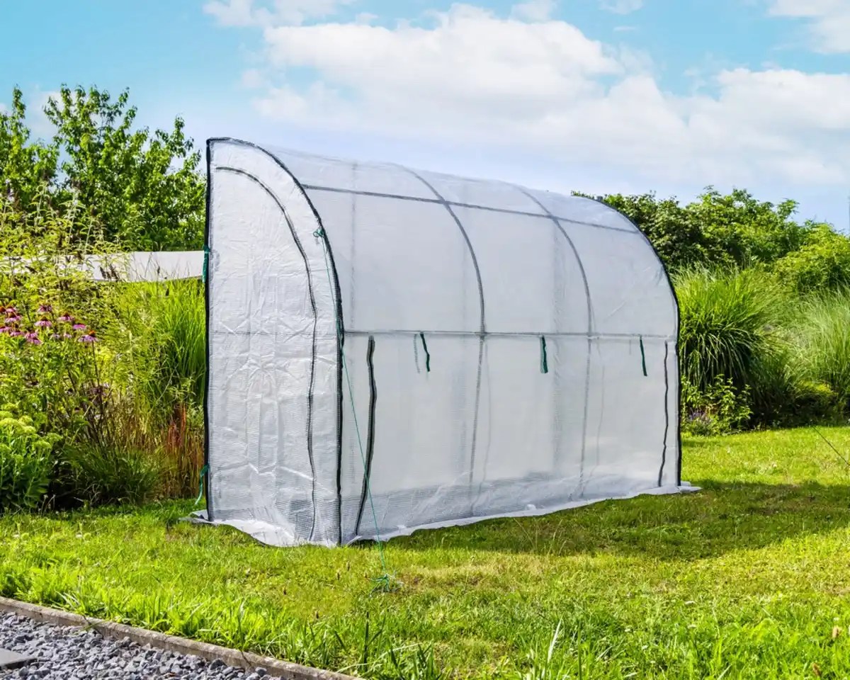 Bild 3 von XXL Ganzjahres-Gewächshaus mit isolierender Bodenmatte, ca. 300x100x200 cm – Transparent