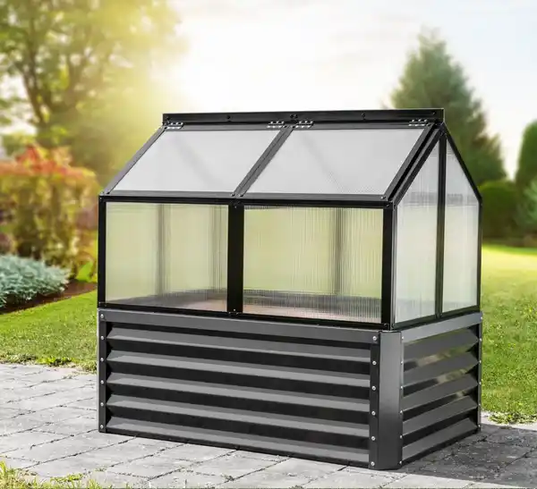 Bild 4 von Garten-Hochbeet mit Dach-/ Frühbeet ca. 80 x 120 x 44 cm Anthrazit