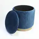 Bild 3 von Sitzhocker mit Stauraum Samt - Blau