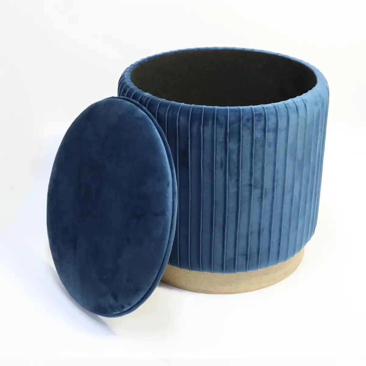 Bild 3 von Sitzhocker mit Stauraum Samt - Blau