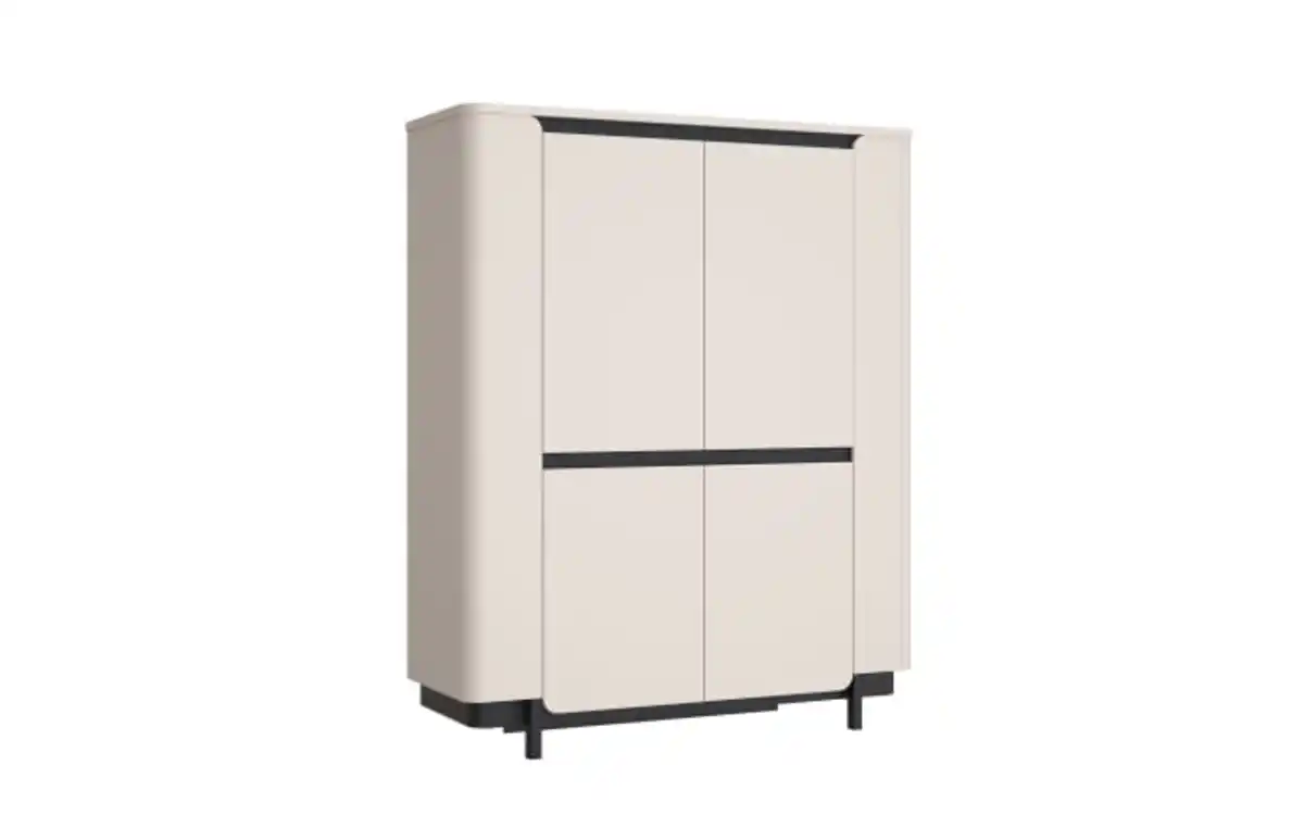 Bild 2 von Forte - Highboard Vodol, sandfarbig/schwarz