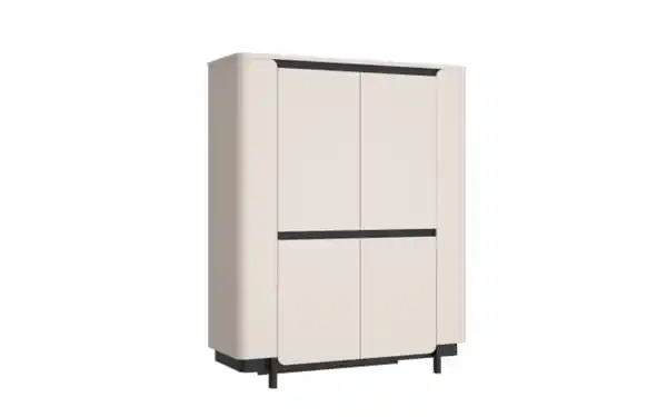 Bild 2 von Forte - Highboard Vodol, sandfarbig/schwarz