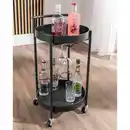 Bild 2 von Bartisch aus Eisen mit Getränkehalterung, ca. 40 x 75 cm - Charcoal