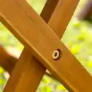 Bild 2 von 2er Set Holzliegestuhl mit Tisch aus Akazie klappbar