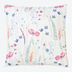 Kissenhülle mit Blumen-Muster, ca. 40x40 cm