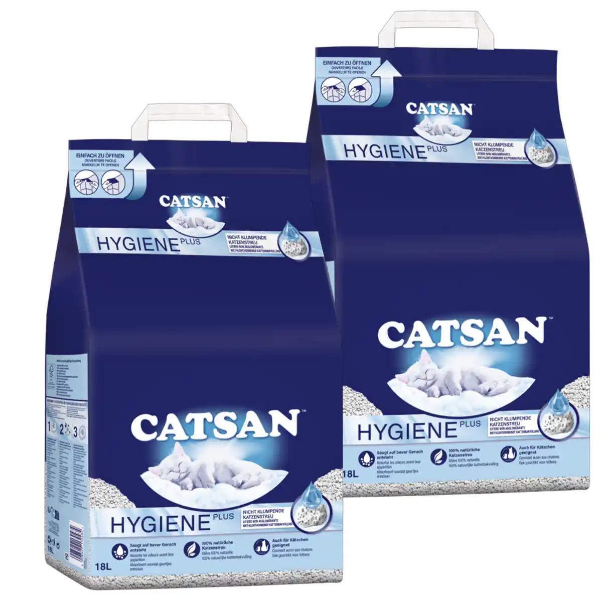 Bild 1 von Hygiene Plus Katzenstreu 18l - 2er Set