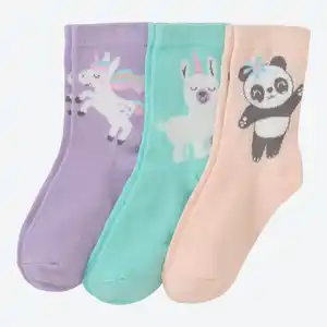 Kinder-Mädchen-Socken, 3er-Pack