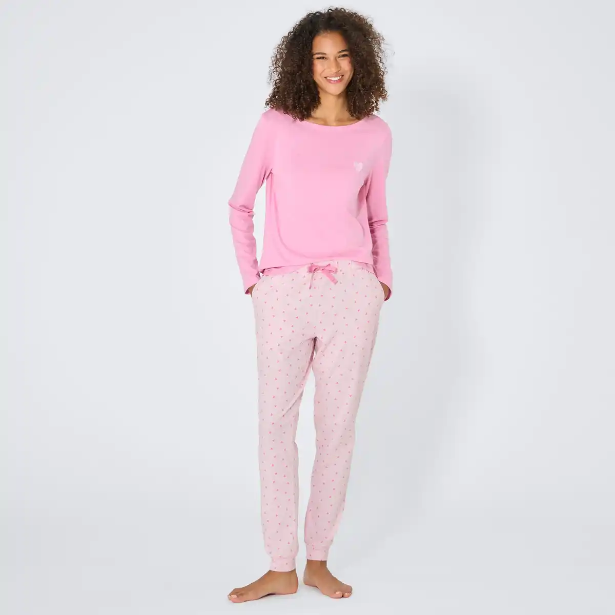 Bild 1 von Damen-Homewear-Hose mit Herzmuster