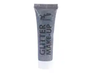 Glitter Make-up silber