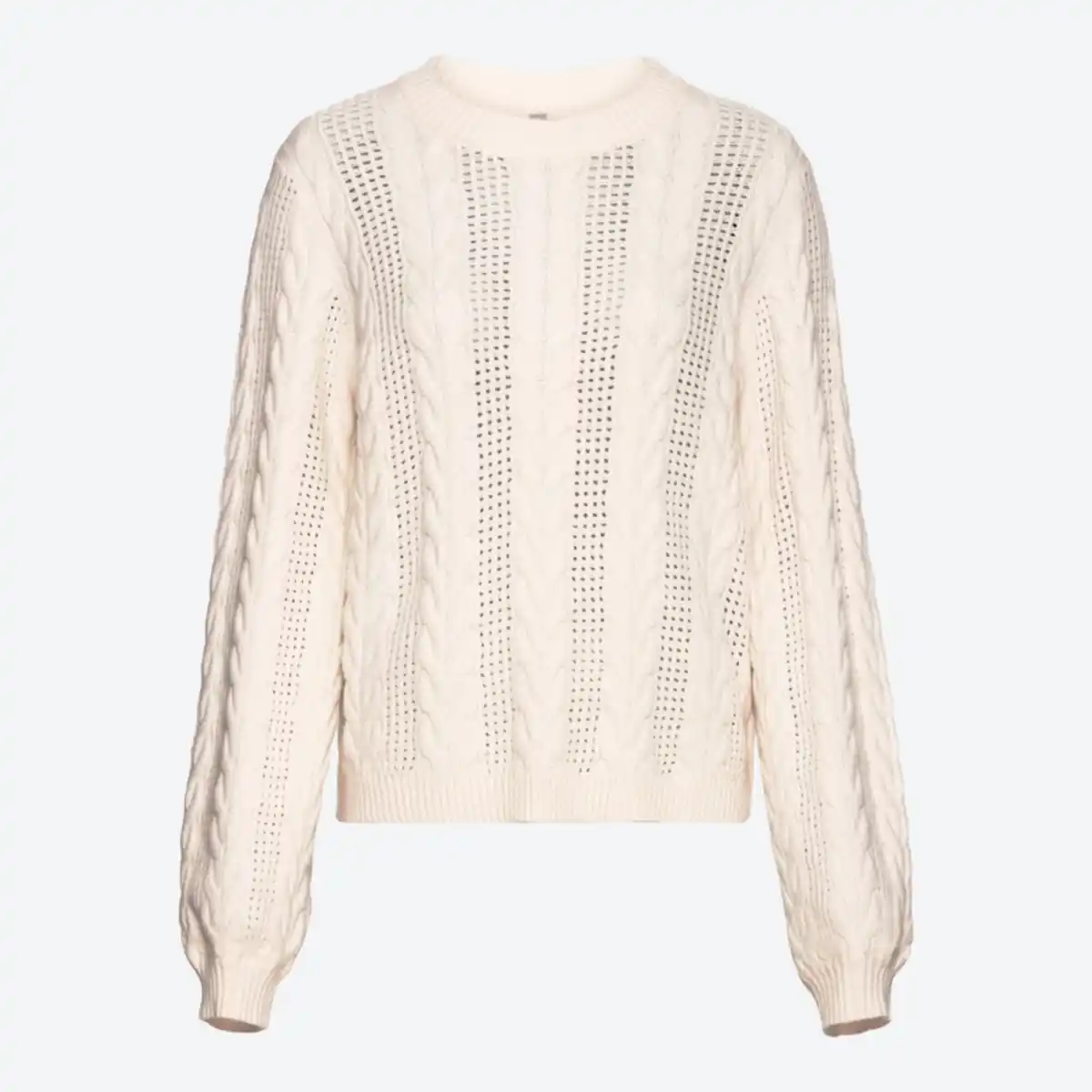 Bild 2 von Damen-Pullover mit Zopfstrickmuster