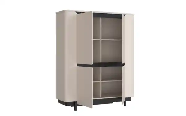 Bild 4 von Forte - Highboard Vodol, sandfarbig/schwarz