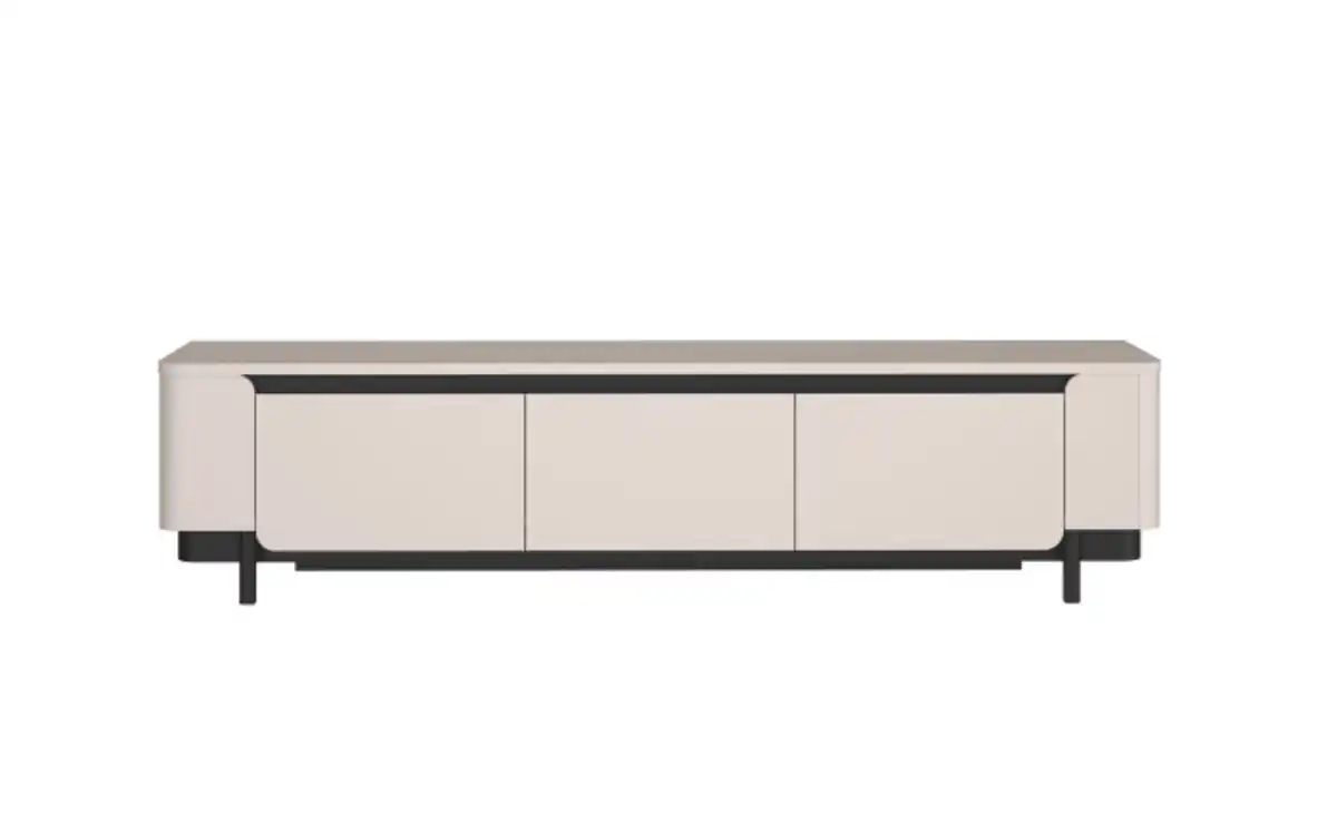 Bild 3 von Forte - TV-Unterschrank Vodol, sandfarbig/schwarz