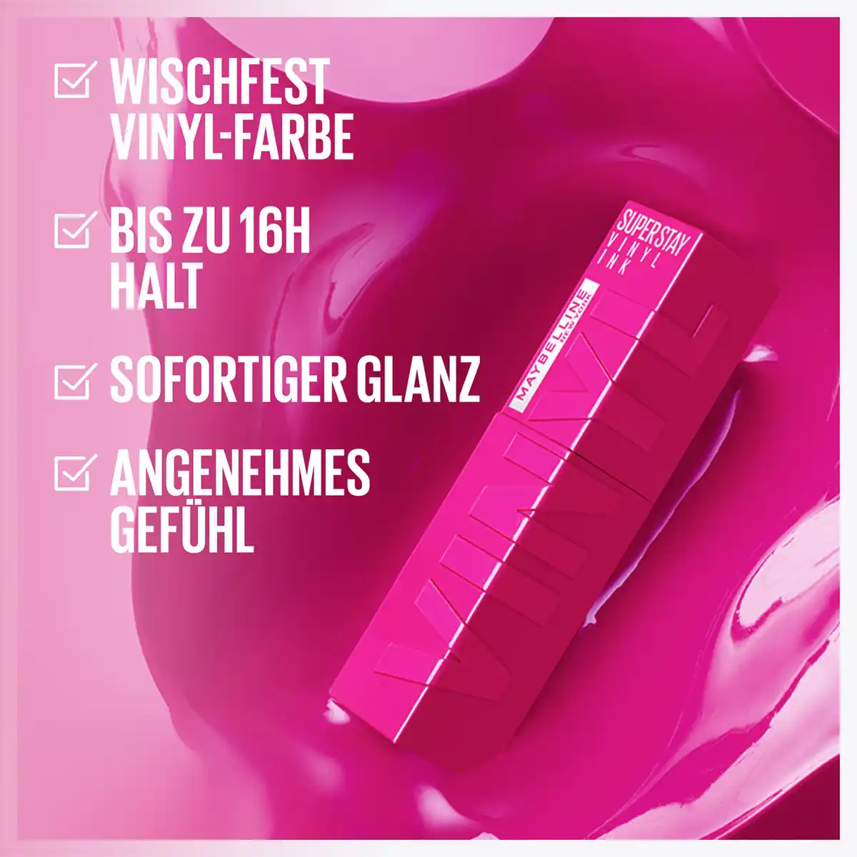 Bild 4 von Maybelline New York Super Stay Vinyl Ink 150 Striking + Gratis Color Sensational Shaping Lipliner 110 Rich Wine