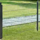 Bild 2 von Doppelstabmattenzaun Komplett-Set, ca. 83 cm x 10 m - Anthrazit