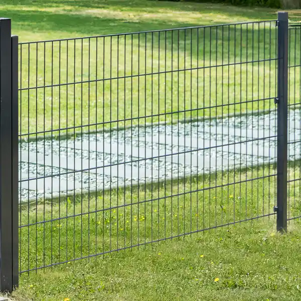 Bild 2 von Doppelstabmattenzaun Komplett-Set, ca. 83 cm x 10 m - Anthrazit