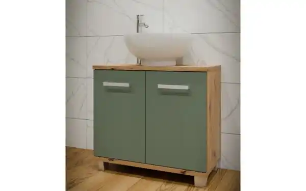 Bild 3 von Forte - Waschbeckenunterschrank Veris, Artisan Eiche-Nachbildung/salbeifarbig