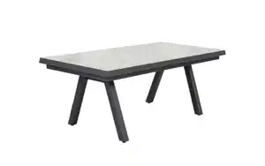 Schöner Wohnen Kollektion - Ausziehtisch Bari, anthrazit/grau, inkl. Synchronauszug