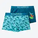 Bild 1 von Kinder-Jungen-Retroshorts mit Dino-Aufdruck, 2er-Pack